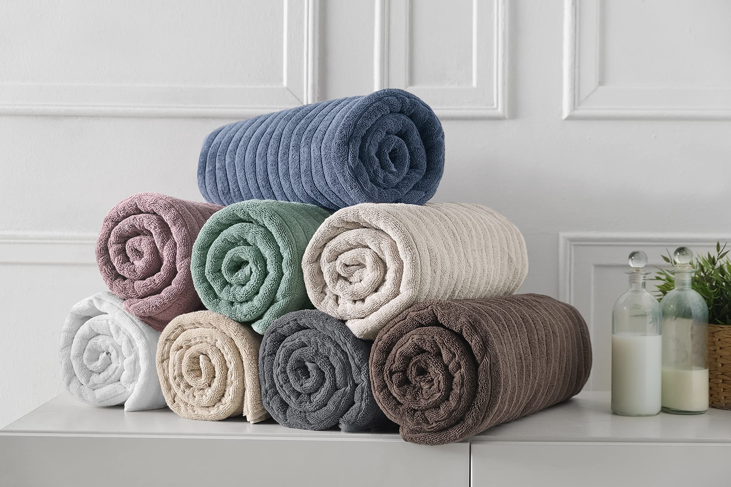Classic Turkish Towels Ctt - Luxury 3 Piece Jumbo Bath Sheets, 100% Turkish Cotton, Absorbent & Ultra Comfy Bath Towel Sheets Fo